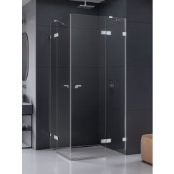New Trendy Eventa cabine de douche 110x110 cm carrée chrome brillant/verre transparent EXK-4546