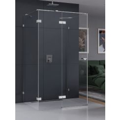New Trendy Eventa cabine de douche 100x100 cm carrée chrome brillant/verre transparent EXK-4587