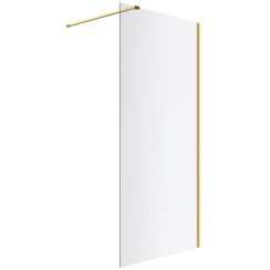 Excellent Vidoq paroi de douche walk-in 120 cm doré brossé/verre transparent KAEX.1506.1200.LP.GB