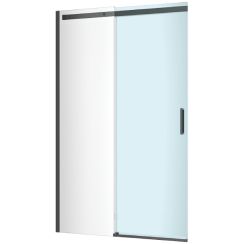Excellent Rols porte de douche 120 cm coulissant noir mat/verre transparent KAEX.2612.1200.LP1/2.BL