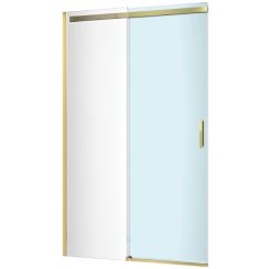 Excellent Rols porte de douche 140 cm coulissant doré brillant/verre transparent KAEX.2612.1400.LP1/2.GL