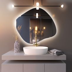 Baltica Design Bright Stain III miroir 80x70 cm avec éclairage 5904107915579