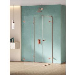 New Trendy Eventa Copper Shine cabine de douche 100x80 cm rectangulaire cuivre brillant/verre transparent EXK-6510