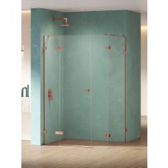 New Trendy Eventa Copper Shine kabina prysznicowa 150x90 cm prostokątna lewa miedź połysk/szkło przezroczyste EXK-6465
