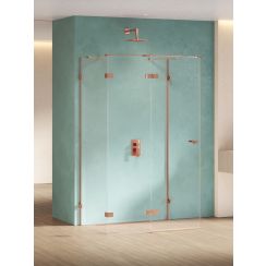 New Trendy Eventa Copper Shine cabine de douche 80x80 cm carrée cuivre brillant/verre transparent EXK-6473