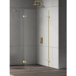 New Trendy Eventa Gold Shine ścianka prysznicowa walk-in 160 cm złoty połysk/szkło przezroczyste EXK-4859