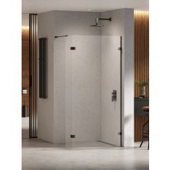 New Trendy Eventa Black Chrome ścianka prysznicowa walk-in 120 cm czarny chrom połysk/szkło przezroczyste EXK-6312