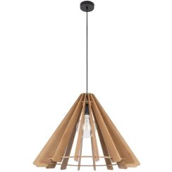 TK Lighting Eris lampe suspendue 1x15 W marron 6586