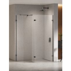 New Trendy Eventa Black Chrome ścianka prysznicowa walk-in 120 cm czarny chrom połysk/szkło przezroczyste EXK-6332