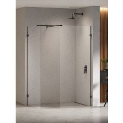 New Trendy Eventa Black Chrome kabina prysznicowa walk-in 120x80 cm czarny chrom połysk/szkło przezroczyste EXK-6337