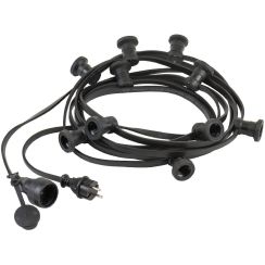 TK Lighting Girlanda guirlande extérieure x15 W noir 4341