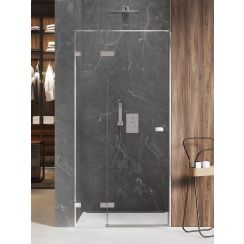 New Trendy Avexa porte de douche 140 cm à ouverture basculante chrome brillant/verre transparent EXK-1453