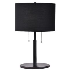 Light Prestige Fogo lampe de table 2x15 W noir LP03042TBK