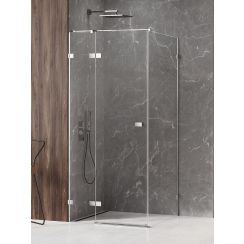New Trendy Avexa cabine de douche 100x90 cm rectangulaire chrome brillant/verre transparent EXK-1483