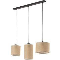 TK Lighting Juta lampe suspendue 3x15 W noir 4954