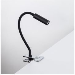 TK Lighting Lagos lampe de bureau 1x6 W noir-chrome 16025