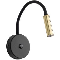 TK Lighting Lagos applique murale 1x6 W noir-doré 10201