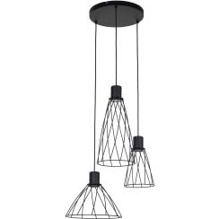 TK Lighting Modesto lampe suspendue 3x10 W noir 10187