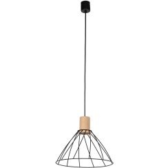 TK Lighting Modesto lampe suspendue 1x10 W noir-bois 10156