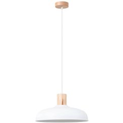 Sollux Lighting Indy lampe suspendue 1x15 W blanc-bois SL.1323