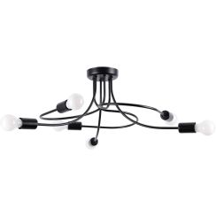 Sollux Lighting Levar plafonnier 6x15 W noir SL.1456