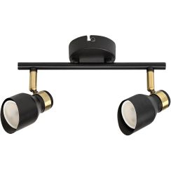 Rabalux Lilou plafonnier 2x25 W noir-doré 73048