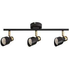 Rabalux Lilou plafonnier 3x25 W noir-doré 73049