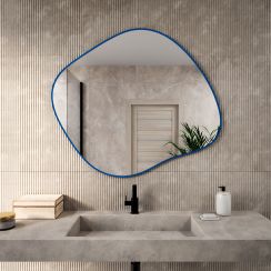 Baltica Design Tiny Border Stain III miroir 50x43 cm bleu 5904107931845
