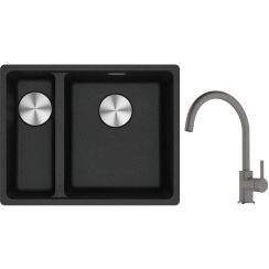 Set évier en granit Franke Maris 125.0687.269, mitigeur de cuisine Franke Lina 115.0626.022