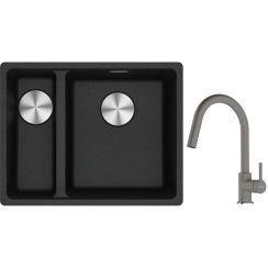 Set évier en granit Franke Maris 125.0687.269, mitigeur de cuisine Franke Lina 115.0626.057