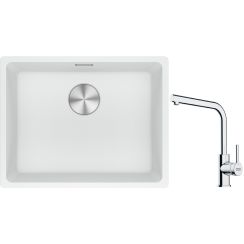 Set évier en granit Franke Maris 125.0687.255, mitigeur de cuisine Franke Lina 115.0693.230