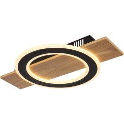 Globo Lighting Jayden plafonnier 1x18 W blanc-noir-bois 48038-18