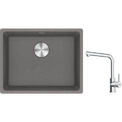 Set évier en granit Franke Maris 125.0687.254, mitigeur de cuisine Franke Lina 115.0712.420