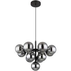 Globo Lighting Grappy lampe suspendue x5 W noir-fumé 56143-13