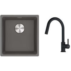 Set évier en granit Franke Maris 125.0687.250, mitigeur de cuisine Franke Lina 115.0626.053