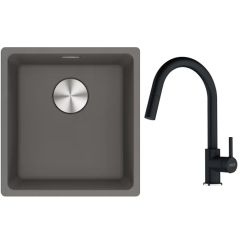 Set évier en granit Franke Maris 125.0687.250, mitigeur de cuisine Franke Lina 115.0626.055