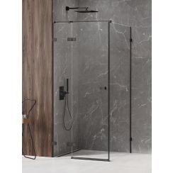 New Trendy Avexa Black cabine de douche 120x120 cm carrée noir mat/verre transparent EXK-1606