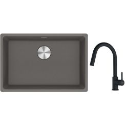 Set évier en granit Franke Maris 125.0687.258, mitigeur de cuisine Franke Lina 115.0626.053
