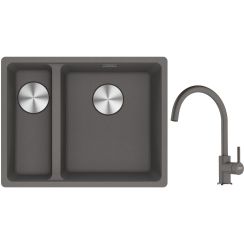 Set évier en granit Franke Maris 125.0687.270, mitigeur de cuisine Franke Lina 115.0626.022