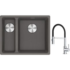 Set évier en granit Franke Maris 125.0687.270, mitigeur de cuisine Franke Lina 115.0626.085