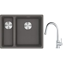 Set évier en granit Franke Maris 125.0687.270, mitigeur de cuisine Franke Lina 115.0693.229