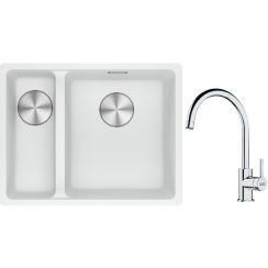 Set évier en granit Franke Maris 125.0687.271, mitigeur de cuisine Franke Lina 115.0693.228
