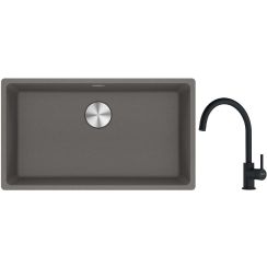 Set évier en granit Franke Maris 125.0687.262, mitigeur de cuisine Franke Lina 115.0626.019