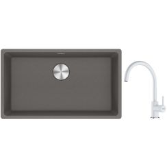 Set évier en granit Franke Maris 125.0687.262, mitigeur de cuisine Franke Lina 115.0626.024