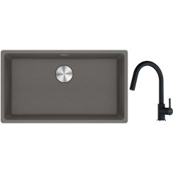 Set évier en granit Franke Maris 125.0687.262, mitigeur de cuisine Franke Lina 115.0626.055