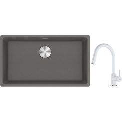 Set évier en granit Franke Maris 125.0687.262, mitigeur de cuisine Franke Lina 115.0626.081