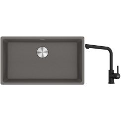 Set évier en granit Franke Maris 125.0687.262, mitigeur de cuisine Franke Lina 115.0712.435