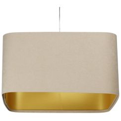 BPS Koncept Kwadro sue lampe suspendue 1x60 W doré-beige KW-107-40W20