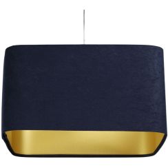 BPS Koncept Kwadro sue lampe suspendue 1x60 W doré-bleu marine KW-108-40W20