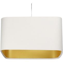 BPS Koncept Kwadro sue lampe suspendue 1x60 W blanc-doré KW-109-40W20